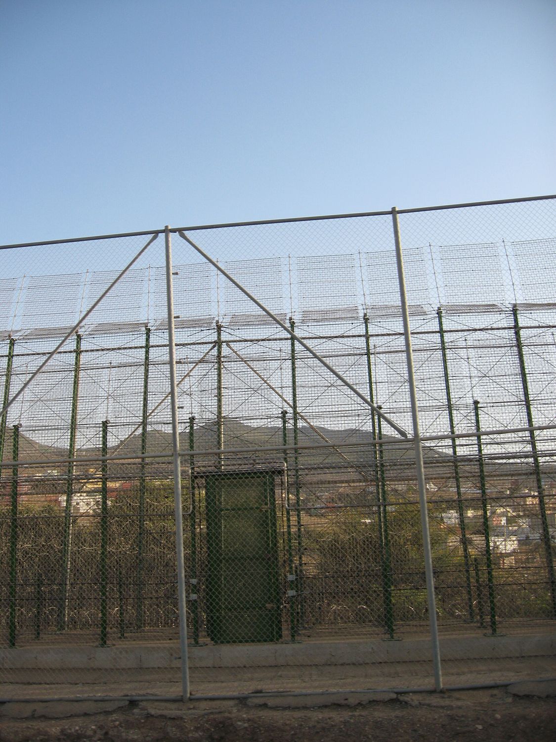 Tramo de la valla fronteriza de Melilla