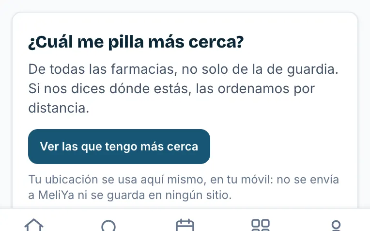 El recuadro «¿Cuál me pilla más cerca?»