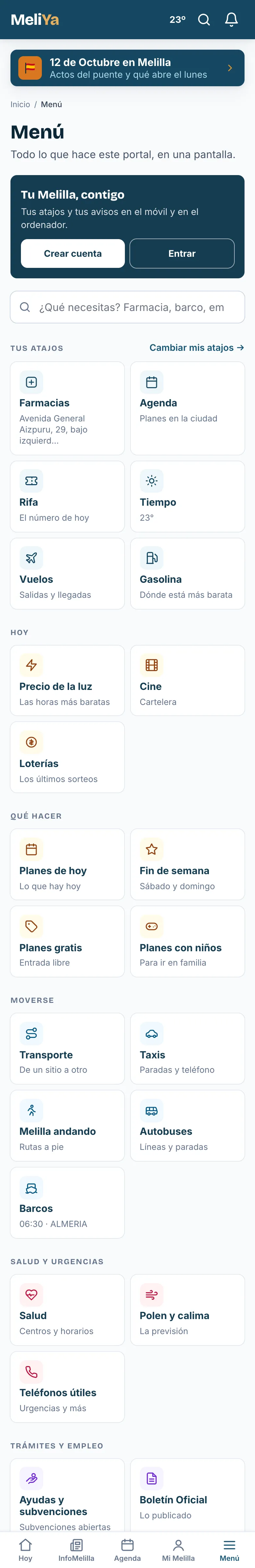 El Menú de MeliYa