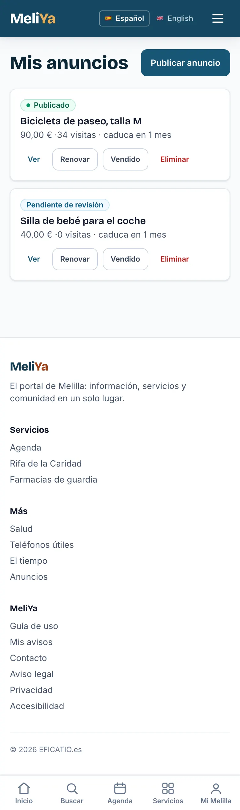 Mis anuncios