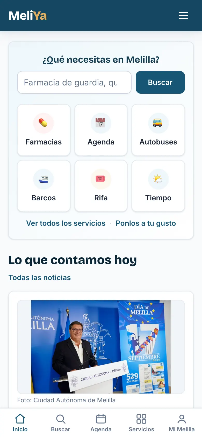 La portada de MeliYa en el móvil