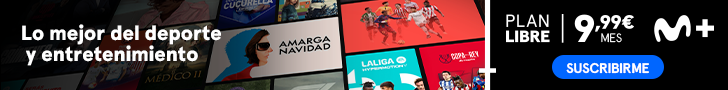 Movistar Plus+: lo mejor del deporte y el entretenimiento. Plan Libre, 9,99 € al mes.
