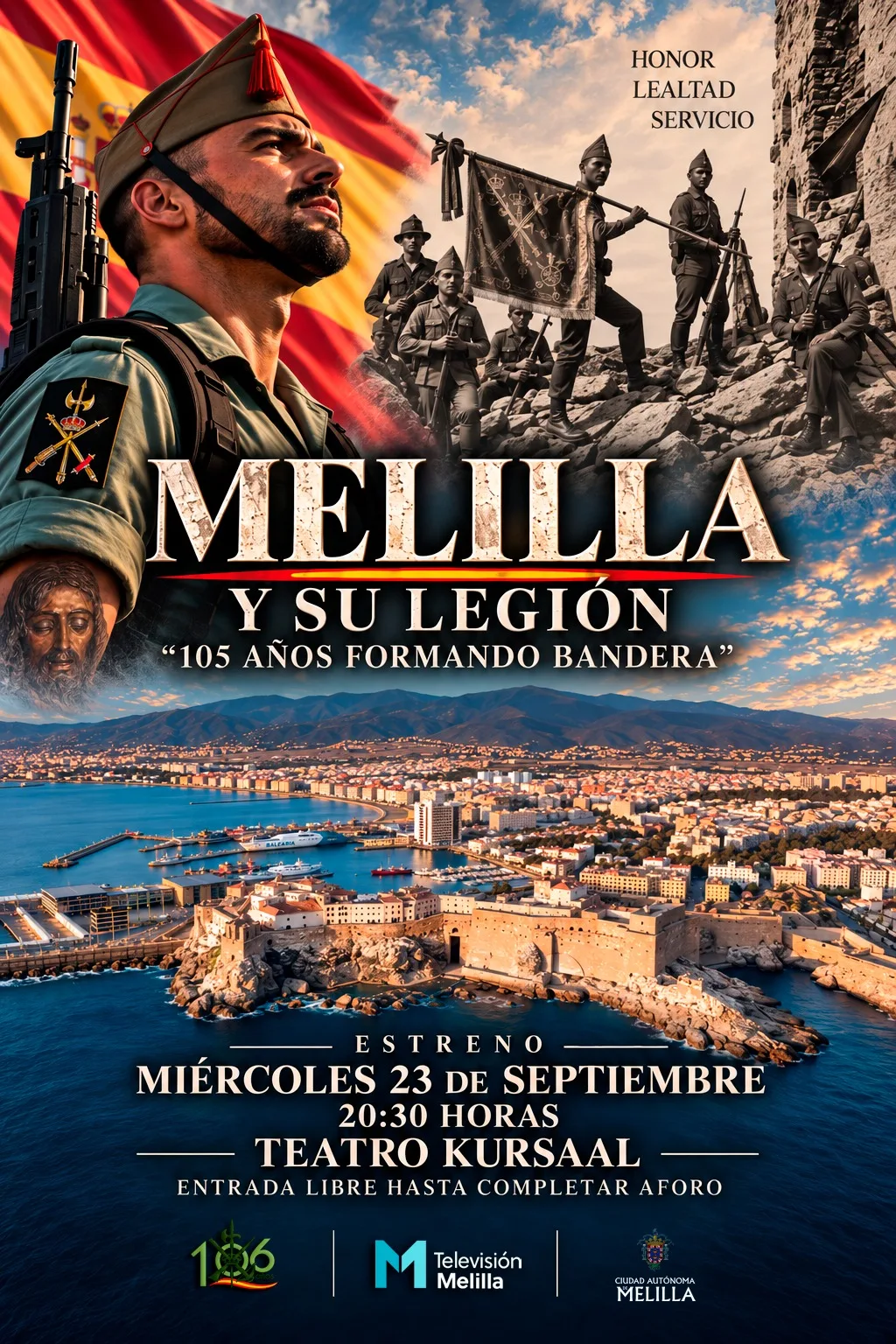 Imagen de la noticia: Televisión Melilla estrena el documental Melilla y su Legión: 105 años formando bandera