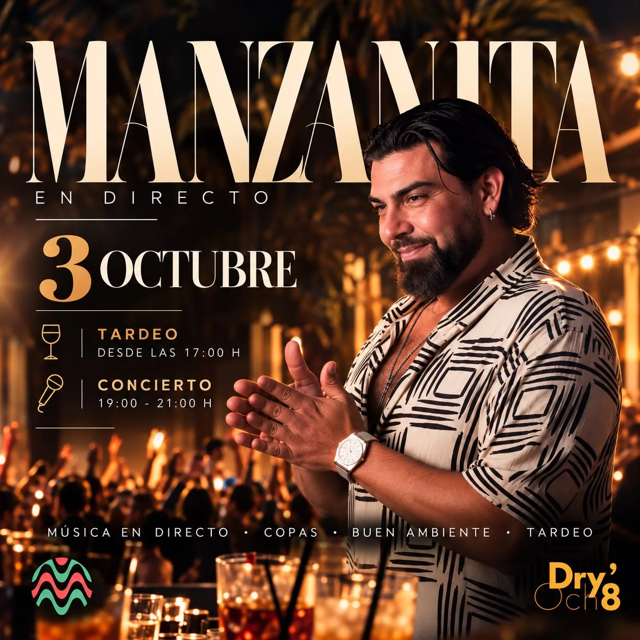 Manzanita en directo en DRY8: tardeo y concierto