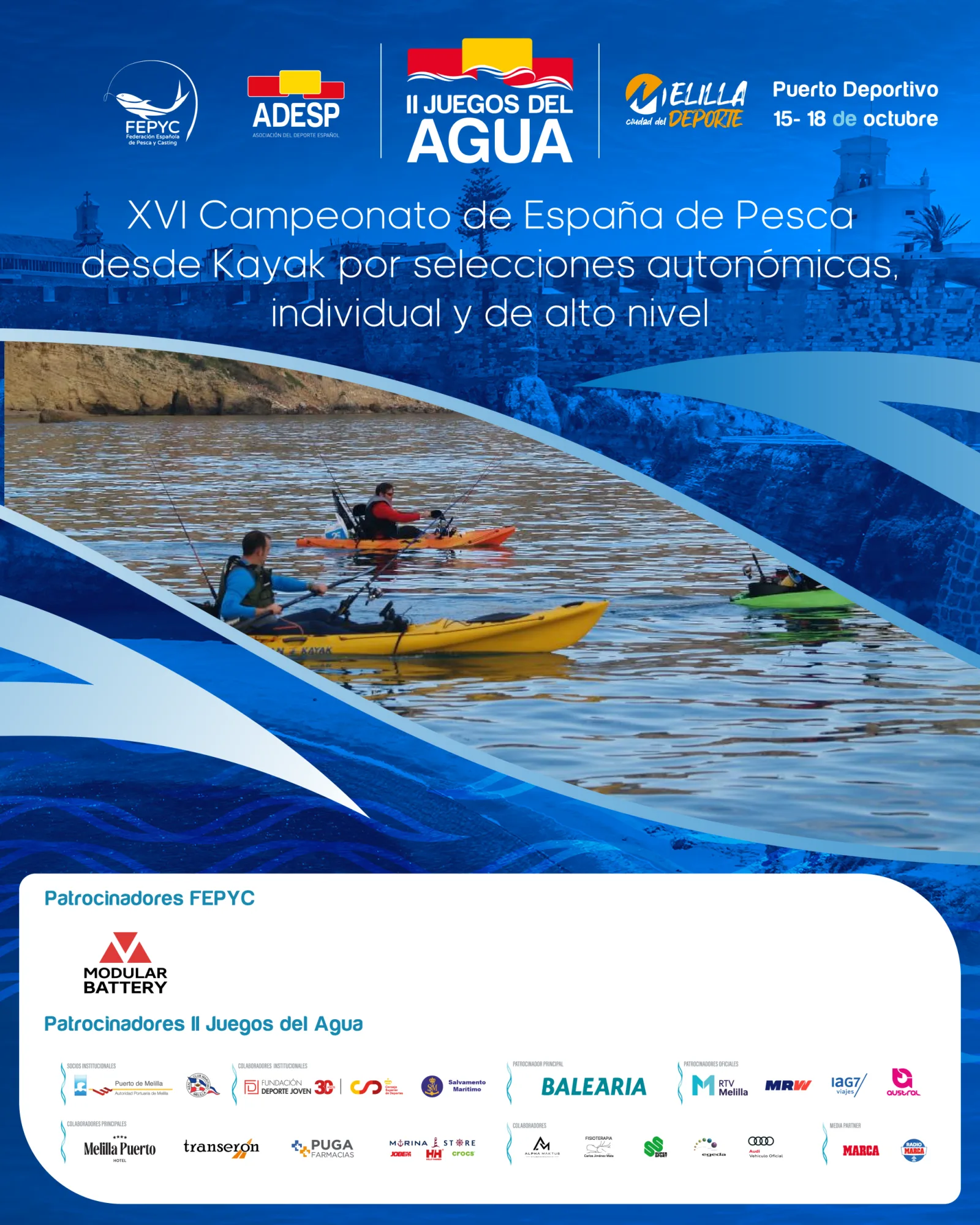 Campeonato de España de pesca desde kayak por selecciones autonómicas individual y alto nivel