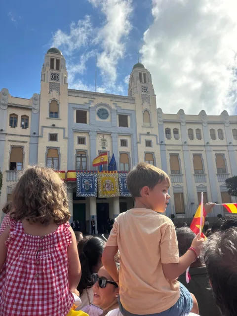 Llegada de los reyes a Melilla