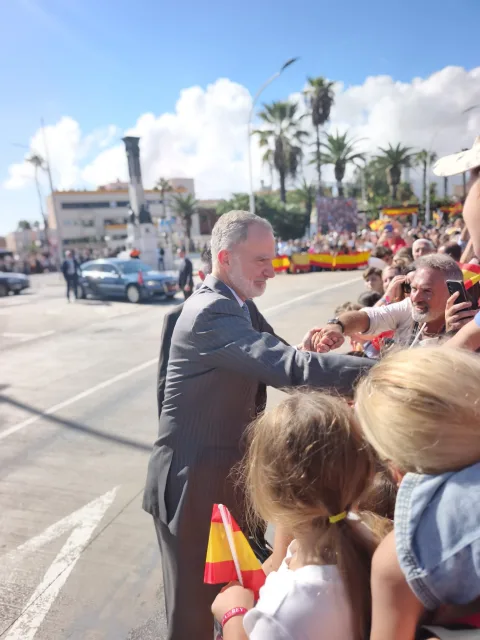 Llegada de los reyes a Melilla