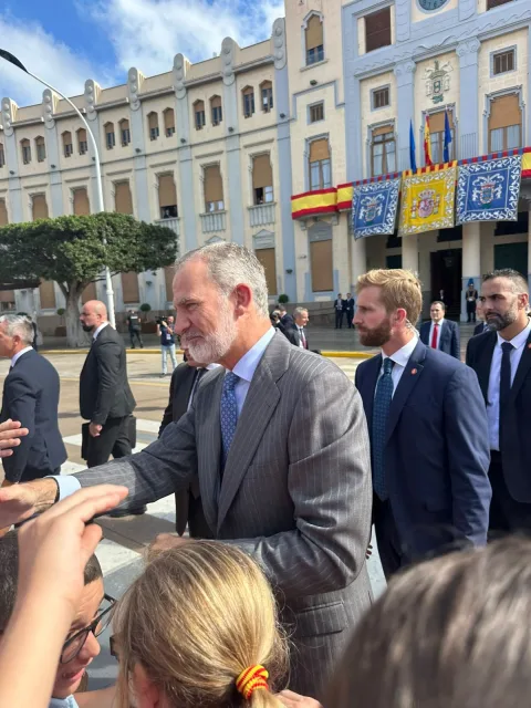 Llegada de los reyes a Melilla