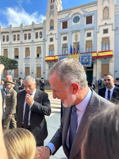 Llegada de los reyes a Melilla