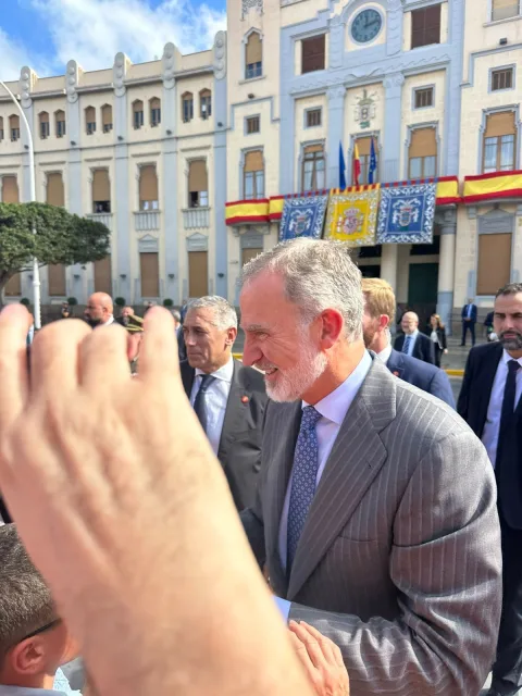 Llegada de los reyes a Melilla