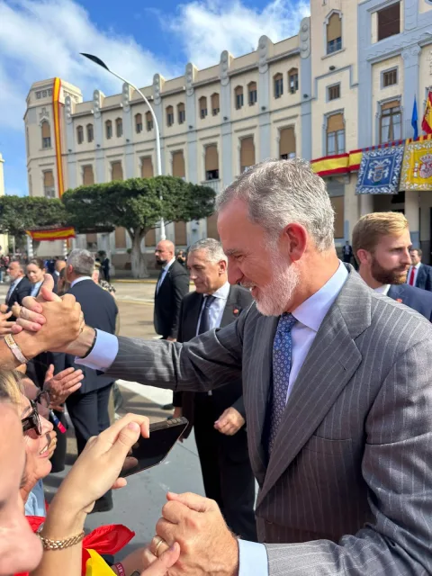 Llegada de los reyes a Melilla