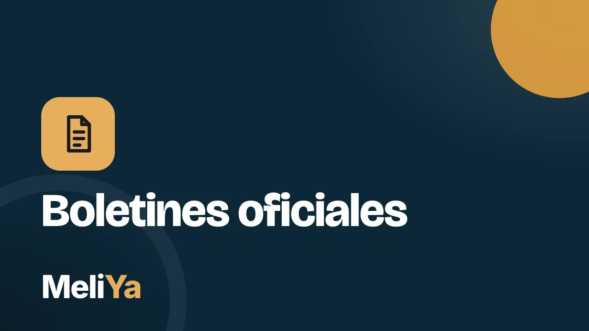 Boletines oficiales · MeliYa