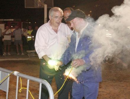 El presidente de Melilla, Juan José Imbroda, procede al encendido de la candelaria oficial...