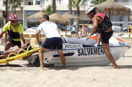 Los bomberos de Melilla demuestran su exelente preparación a diario