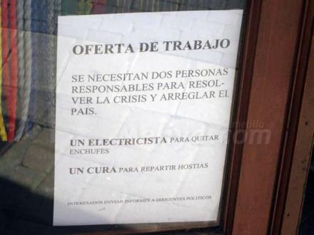Nuestro amigo José Manuel Pérez ha encontrado este curioso cartel con una oferta de trabaj...