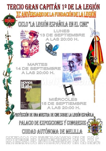 Hoy comienza el programa de 'Cine Legionario' para comenzar a celebrar el aniversario de L...