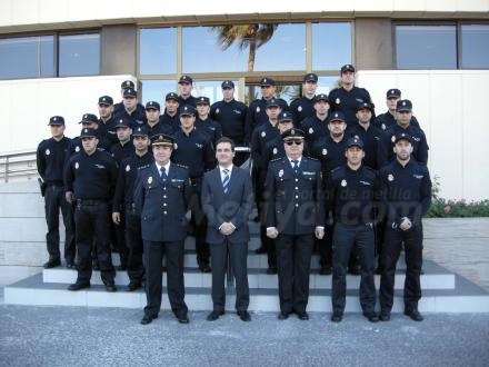 Un grupo de 25 alumnos en prácticas del Cuerpo Nacional de Policía se prepara en Melilla p...