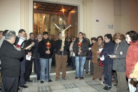 Primer Vía Crucis de Cuaresma, el celebrado en la Castrense y la plaza de las Culturas
