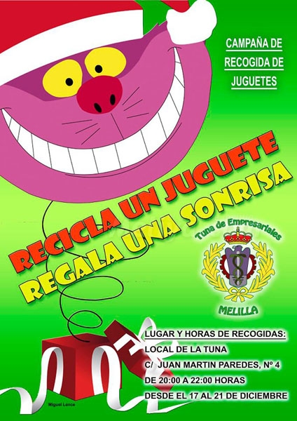 La Tuna de Melilla recogerá juguetes para los más necesitados a partir del día 17 en su lo...
