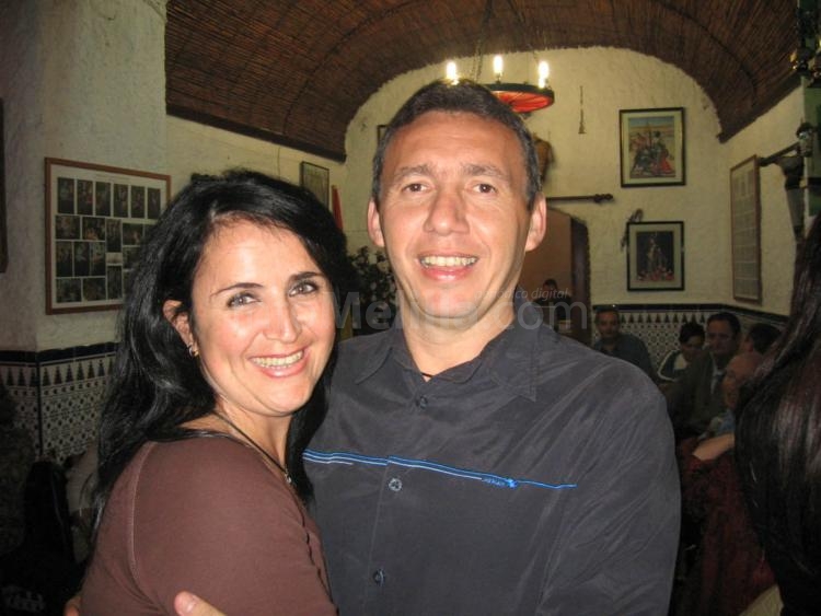 Eduardo Calderay y su cuñada, la guapa Manoli Saavedra