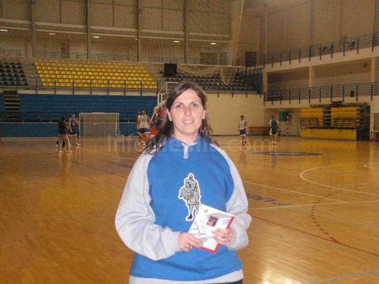 Mercedes García en la cancha