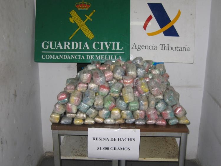 Detenido en el Puerto de Melilla un polaco que viajaba con 51 kilos de hachís