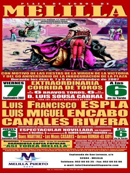 Cartel anunciador de los festejos