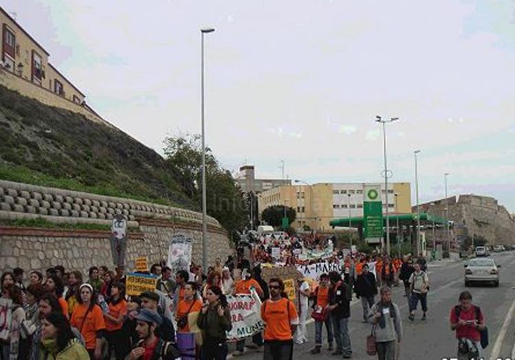 Manifestación en las calles de Ceuta