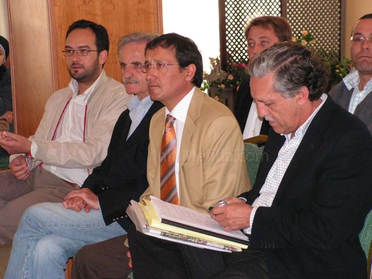 De izquierda a derecha Antonio Hernando, José Fernández Chacón, Dionisio Muñoz y Diego López Garrido