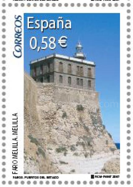 El Faro de Melilla, motivo de un sello de Correos