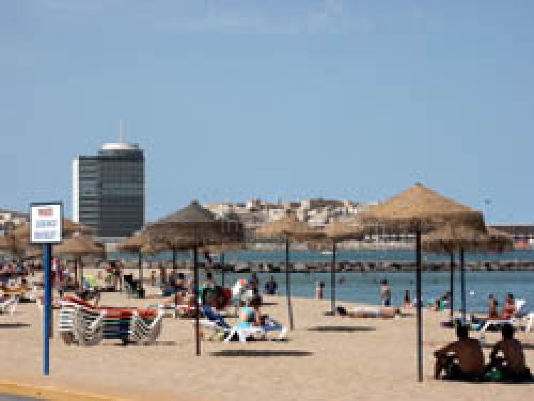 Vista de una de las playas de la ciudad