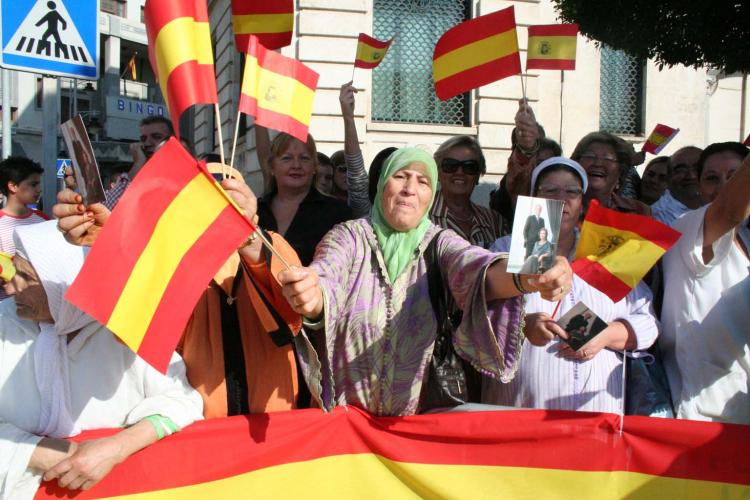 Los manifestantes en la frontera de Melilla llaman al boicot contra los productos españoles en Marruecos