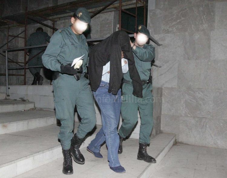 Los detenidos a la salida de los juzgados de Melilla