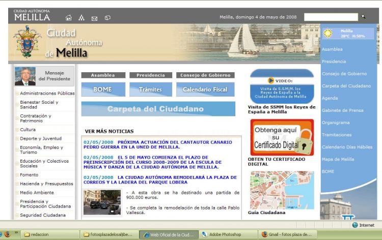 Melilla se adhiere al convenio para pagar los impuestos y tasas por internet