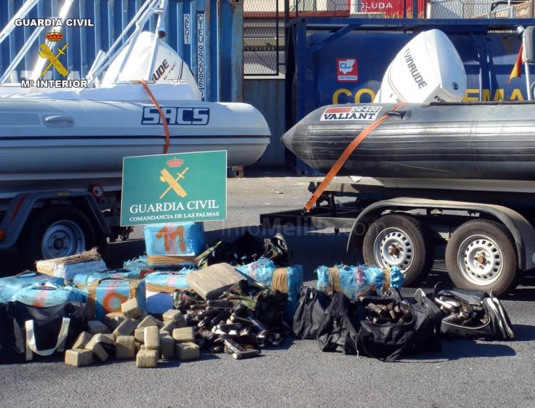 Trece detenidos en Canarias en la desarticulación de una banda de traficantes, la mayoría de ellos procedentes de Melilla