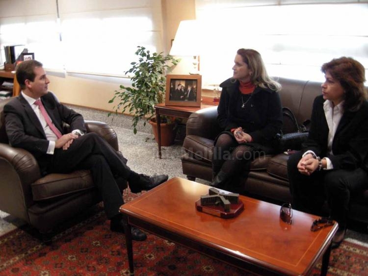 Momento de la reunión del FEAMPA con Escobar