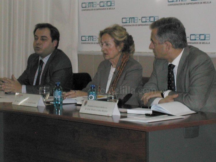 Margarita López Almendáriz y José María López Bueno durante la jornada