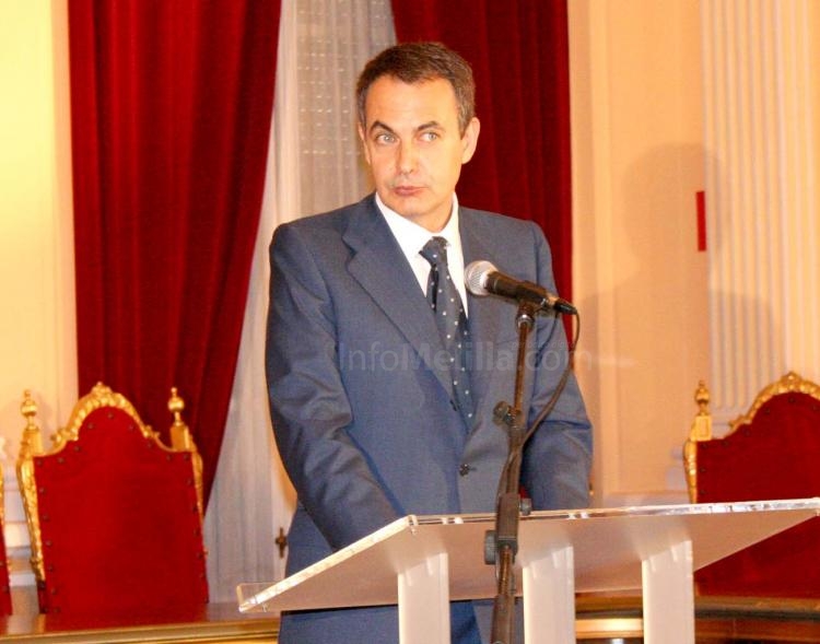 José Luis Rodríguez Zapatero durante su visita a Melilla