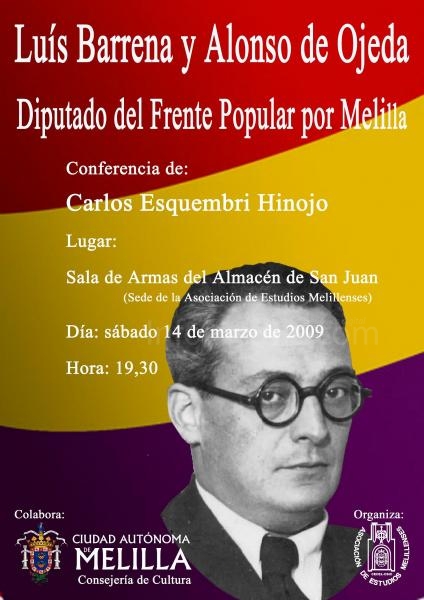 Carlos Esquembri ofrece hoy sábado una charla sobre Luis Barrena y Alonso de Ojeda, el último parlamentario de la Segunda República