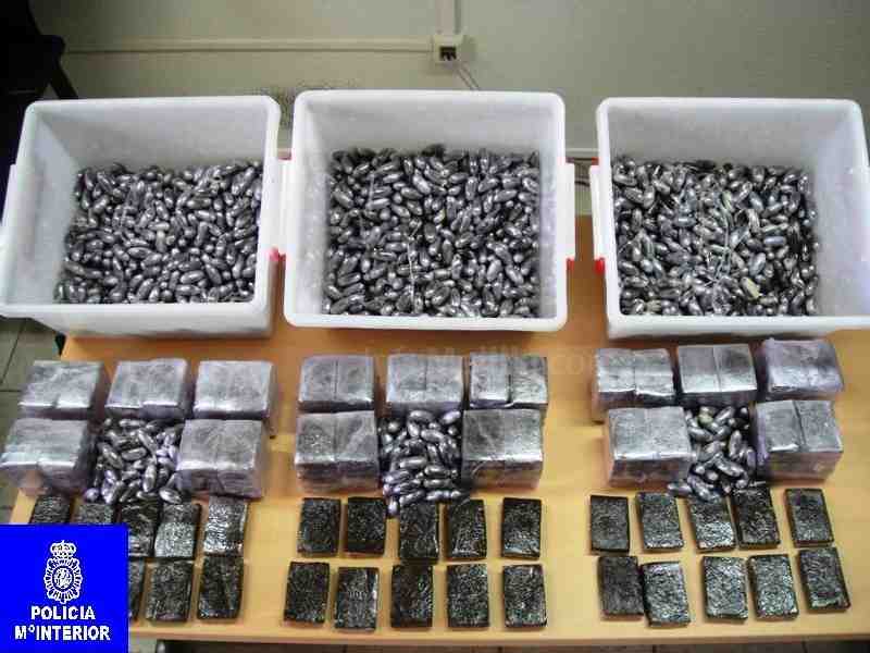 En la imagen, el total de la droga intervenida