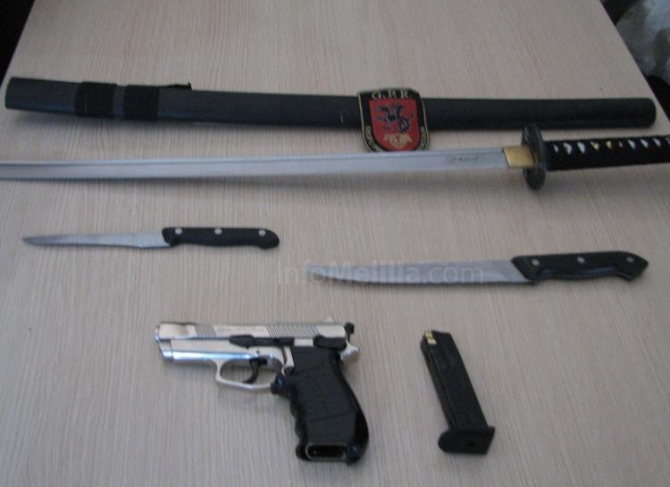 Armas intervenidas.