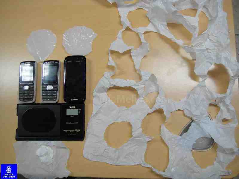 Dos detenidos en Melilla por vender cocaína que compraban en Marruecos