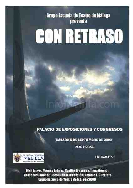 La temporada de teatro en Melilla adelanta su inicio al mes de septiembre con la obra 'Con retraso'
