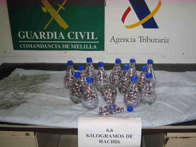 Cinco detenidos en Melilla con unos 130 kilogramos de hachís