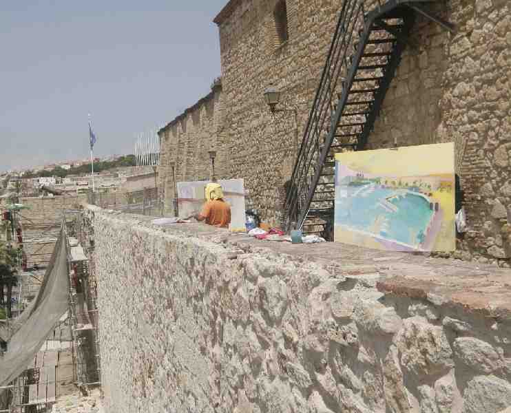Los rincones de Melilla rebosan arte con la celebración hoy del VI Certamen de Pintura Rápida 'Ciudad de Melilla'