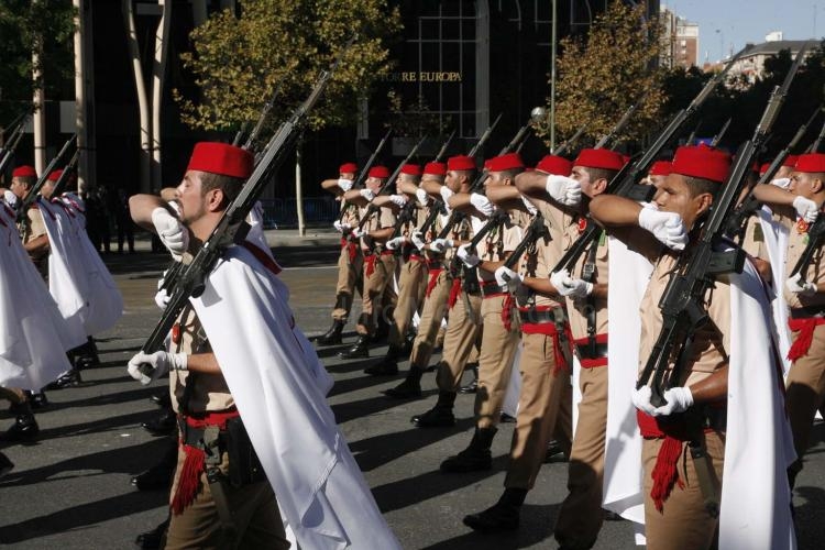 Un total de 616 soldados de Melilla han participado hoy lunes en el desfile de la Fiesta Nacional