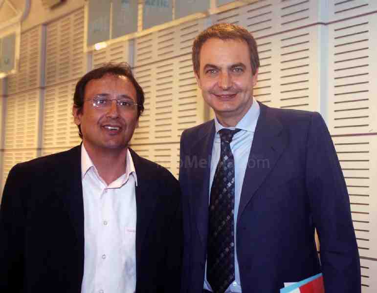 Dionisio Muñoz junto a José Luis Rodríguez Zapatero