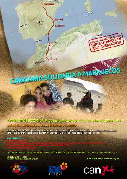 IAE inicia una campaña de recogida de materiales de primera necesidad para familias del desierto