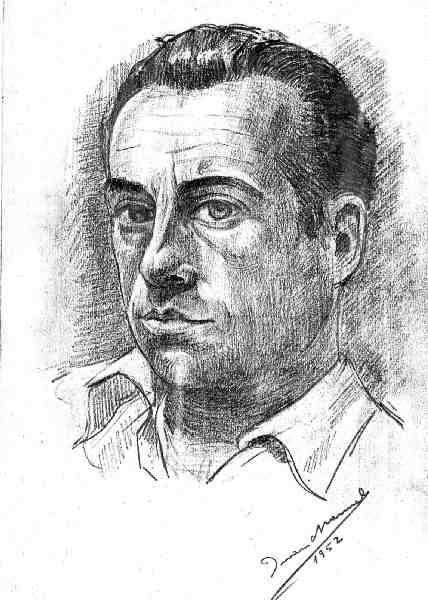 Autorretrato a carboncillo de Juan López López