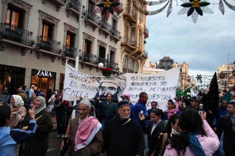 Más de 3.000 melillenses participan en una manifestación pro Palestina empañada por la actuación de un grupo de exaltados